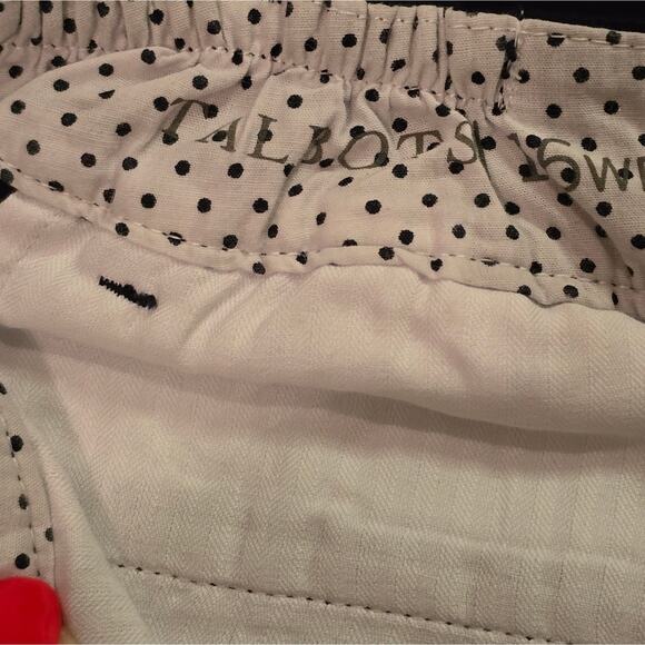 Talbots Navy Blue Perfect Crop Button Hem Detail Comfy Pants Plus SZ 16WP PETITE - Picture 14 of 16